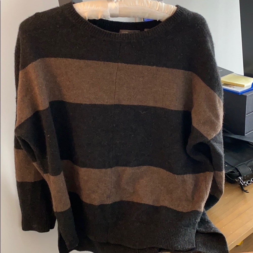 Brown and black striped Vince sweater